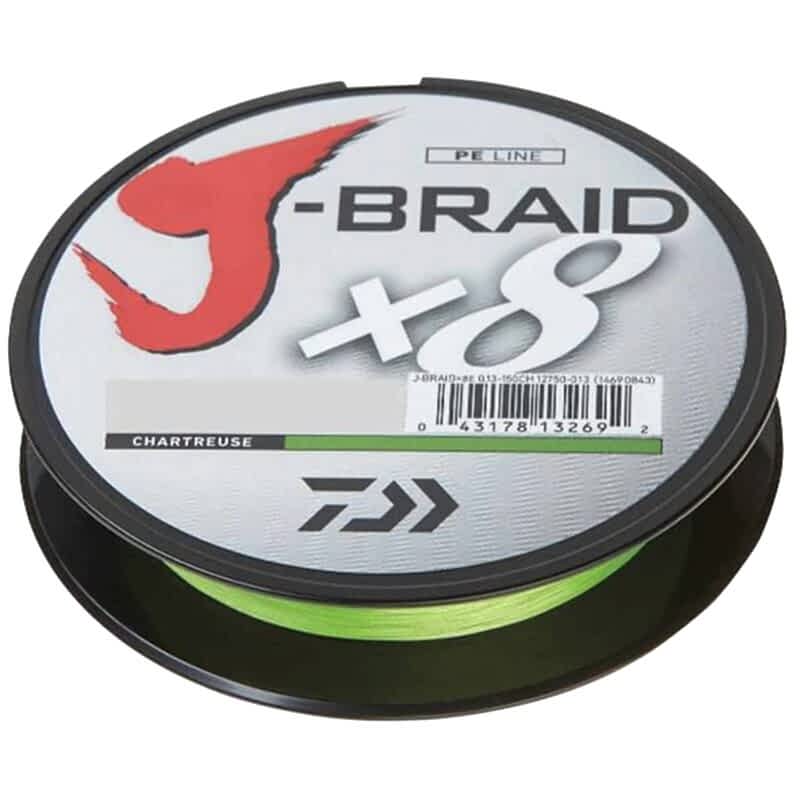 Daiwa J-Braid X8 Chartreuse. 150 mtr