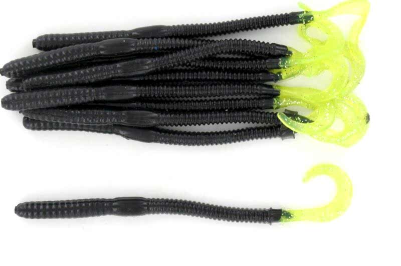 Curl Tail Worms Per 100 Stuks  OP = OP Kleuren die er uit gaan - Afbeelding 4