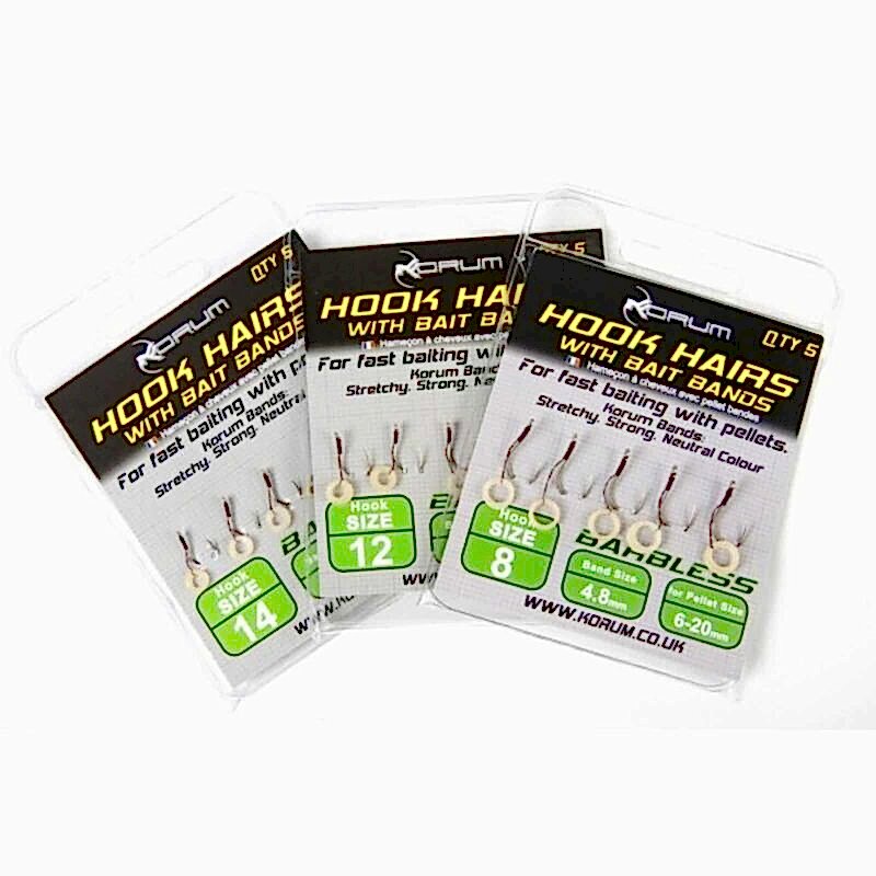 Korum Hook Hairs With Bait Bands