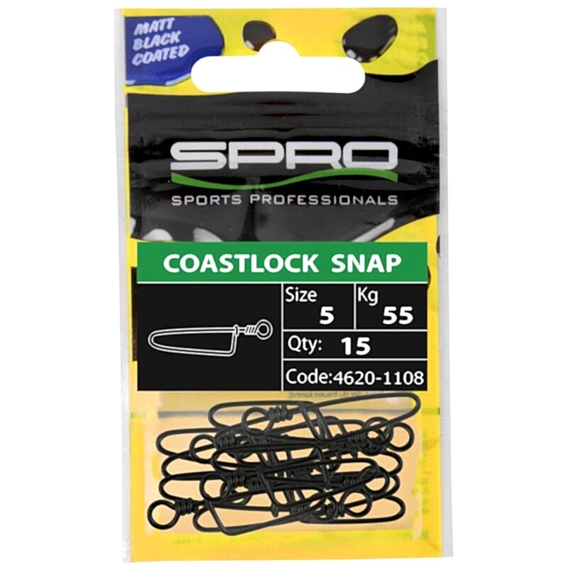 Spro Matt Black Coastlock Snap